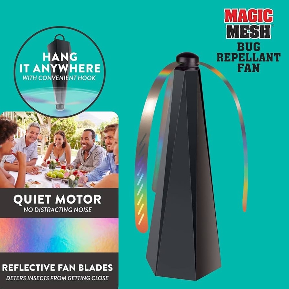 NEW Magic Mesh Bug Repellent Fan - Picture 3 of 7